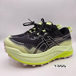 ASICS WOMEN'S 7.5 TRABUCO MAX 3 BLACK MATCHA OUTDOOR RUNNING 1012B606 NWOB
